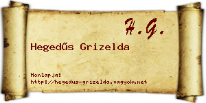 Hegedűs Grizelda névjegykártya